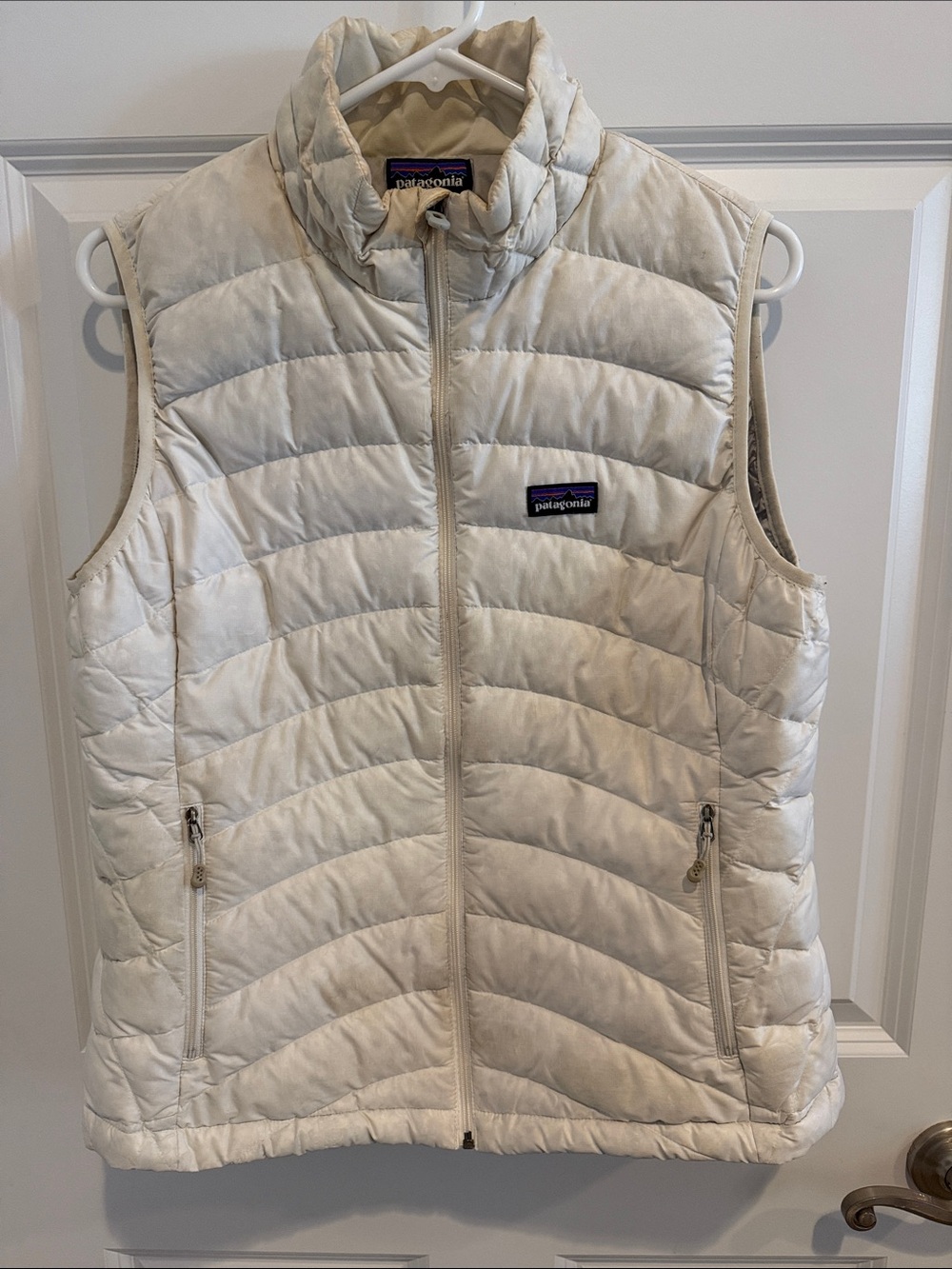 Patagonia Women's Cream Quilted Down Vest